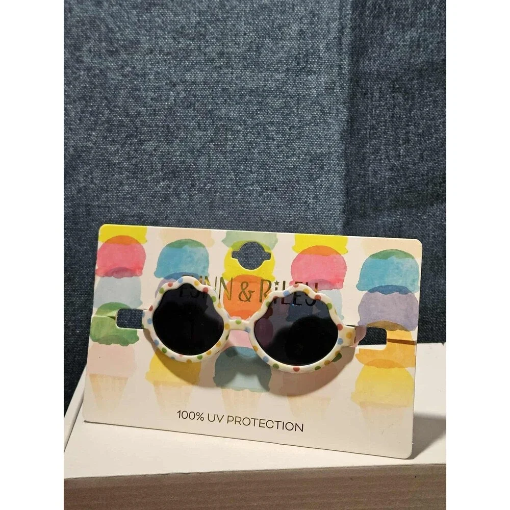 Fynn & Riley Toddler Girls Sunglasses Flower Polka Dot 100% UV Protection NEW